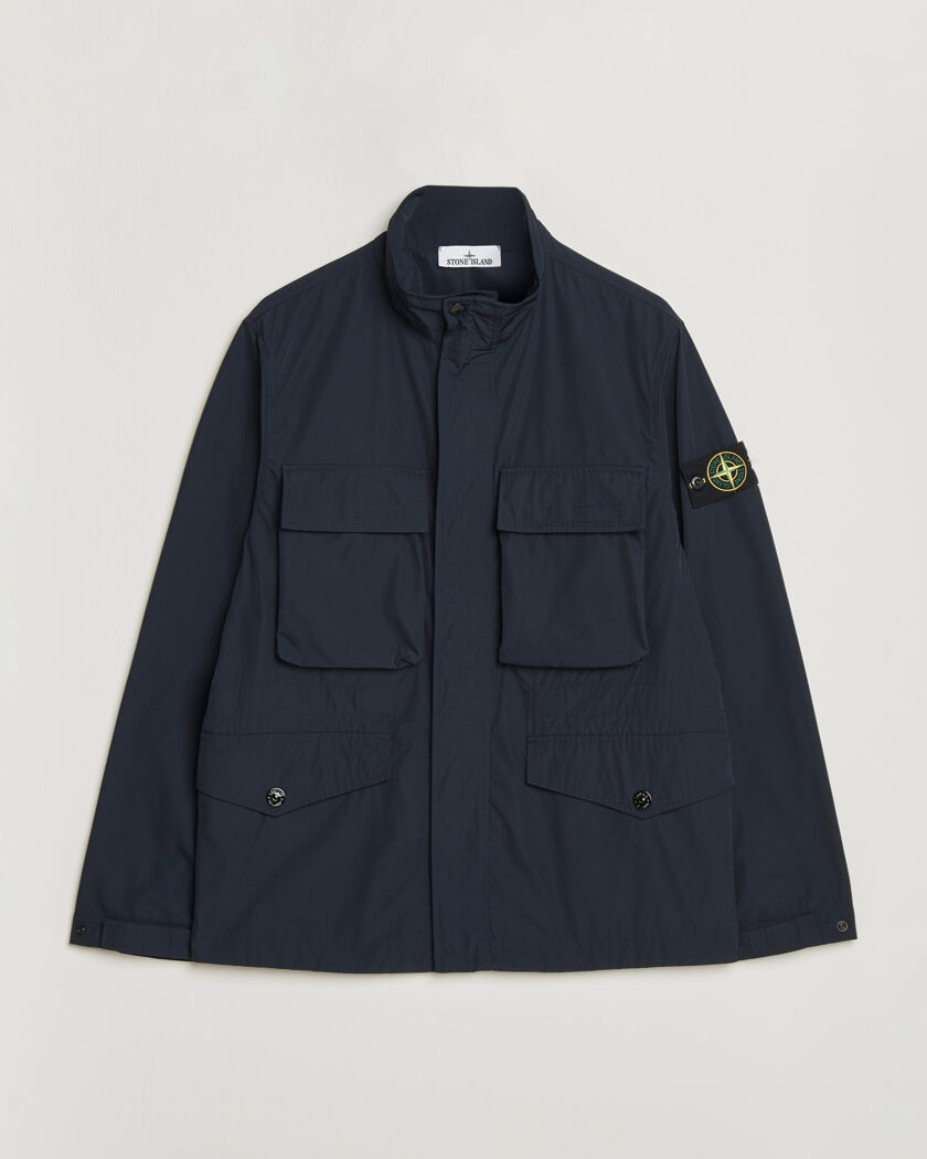 Stone Island Micro Twill Field Jacket Navy – Sininen