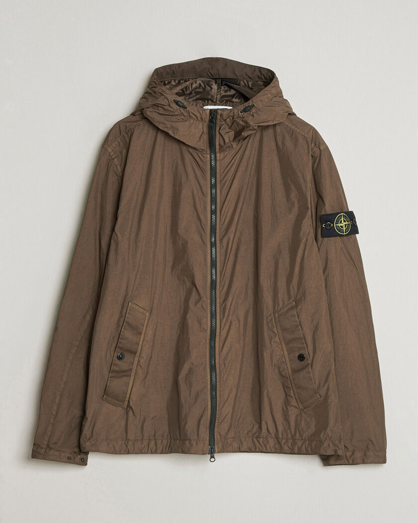 Stone Island Crinkle Reps Padded Hood Jacket Umber – Ruskea
