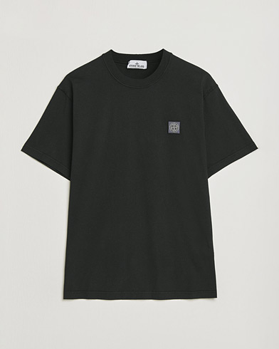 Stone Island Organic Cotton Fissato Effect T-Shirt Black – Musta