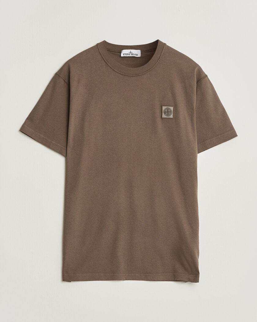 Stone Island Organic Cotton Fissato Effect T-Shirt Umber – Ruskea