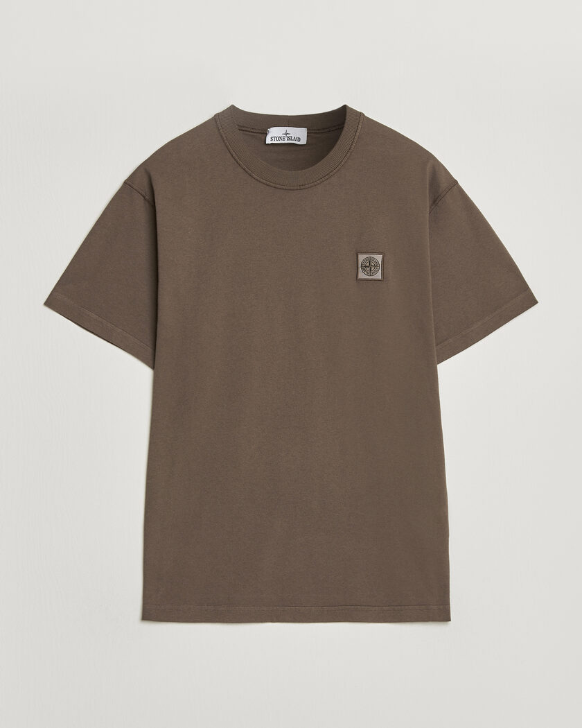 Stone Island Organic Cotton Fissato Effect T-Shirt Umber – Ruskea