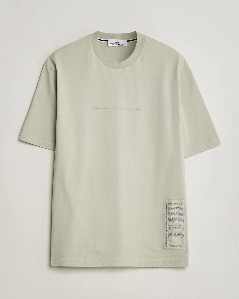 Stone Island Combed Cotton Jersey Printed T-Shirt Pearl Grey – Harmaa