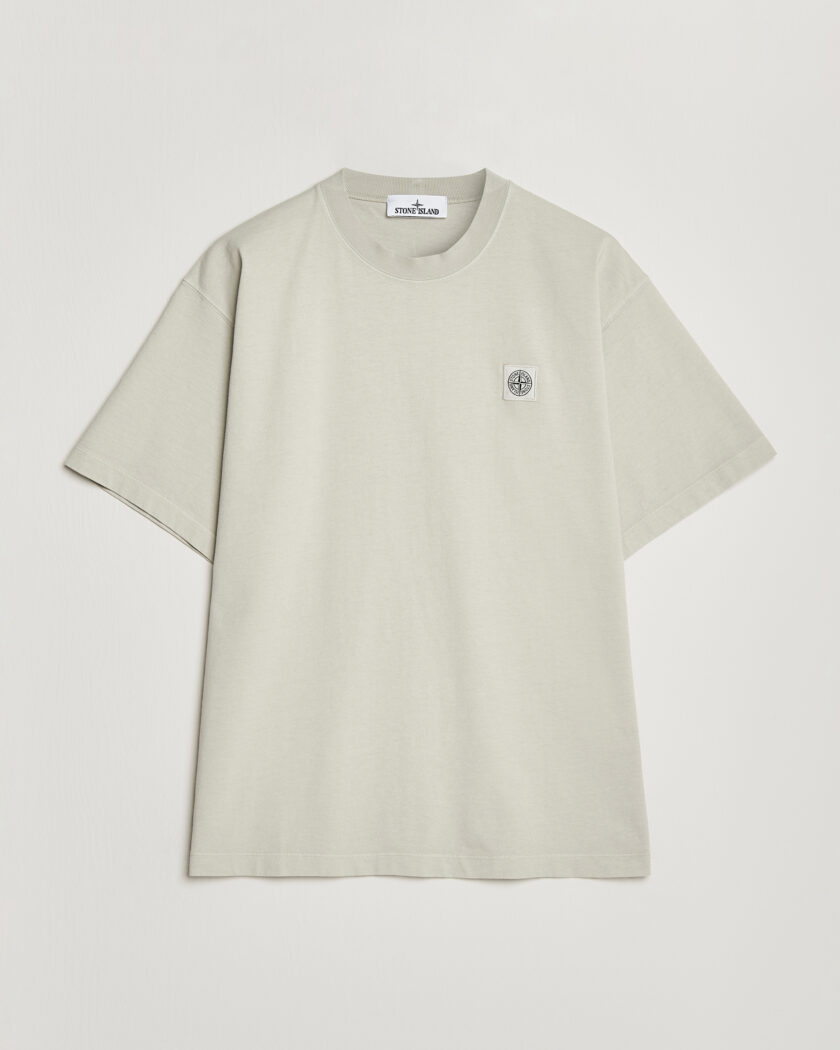 Stone Island Combed Organic Cotton T-Shirt Pearl Grey – Harmaa