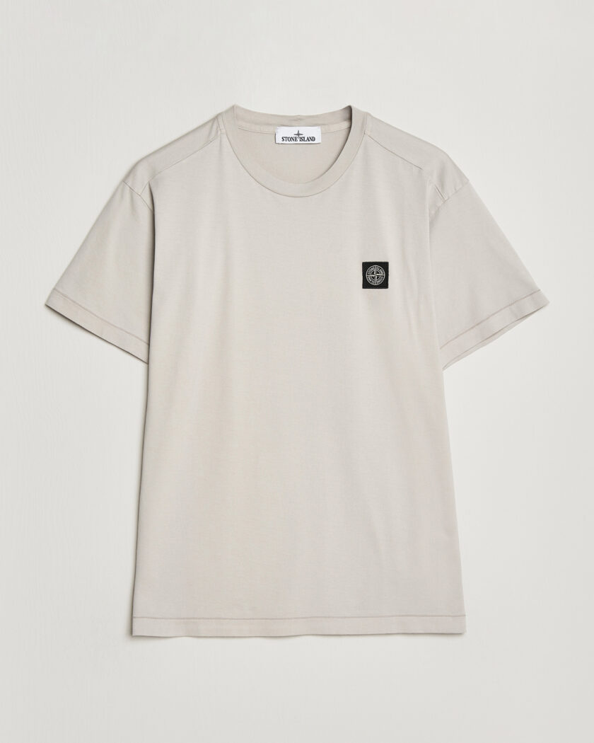 Stone Island Garment Dyed Cotton Jersey T-Shirt Pearl Grey – Harmaa