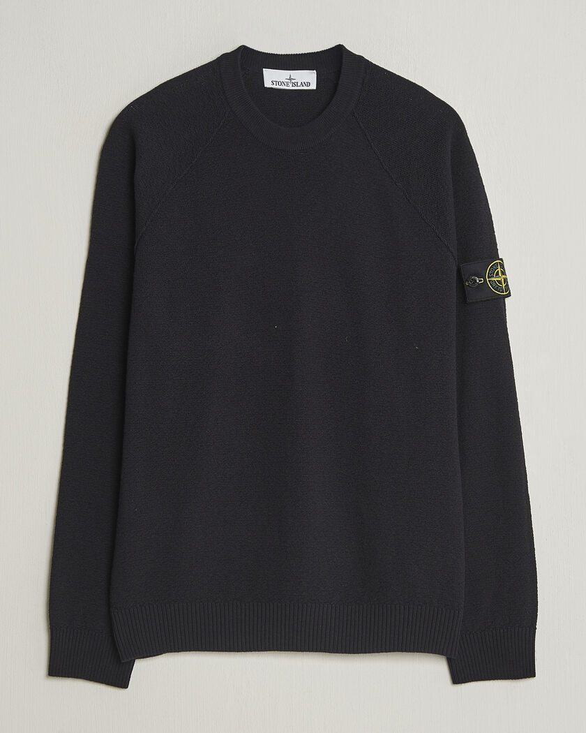 Stone Island Raw Hand Organic Cotton Crewneck Navy – Sininen
