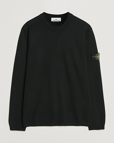 Stone Island Micro Stitch Soft Organic Cotton Crewneck Black – Musta