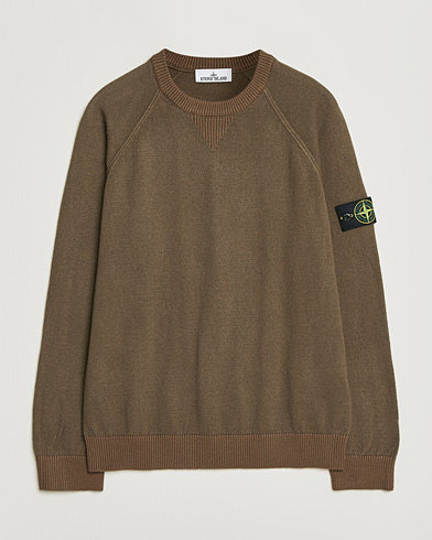 Stone Island Raw Hand Organic Cotton Raglan Crewneck Umber – Ruskea