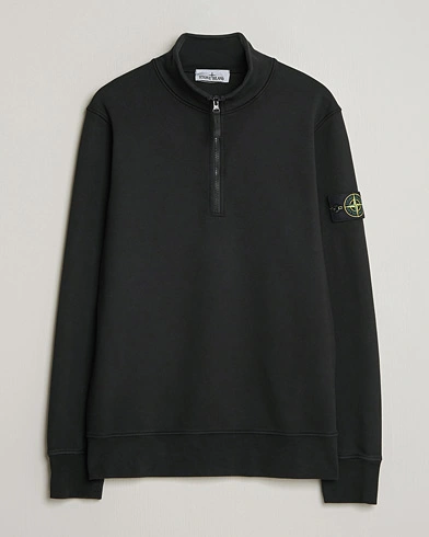 Stone Island Garment Dyed Fleece Half Zip Black – Musta