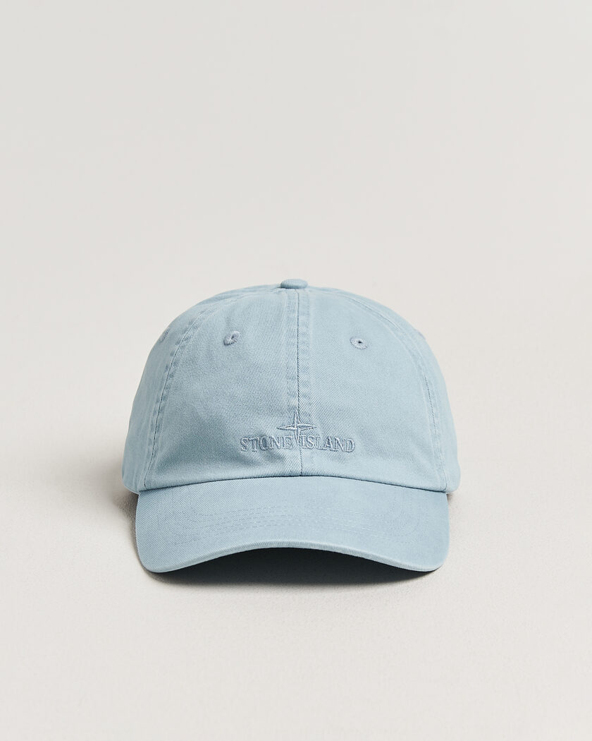 Stone Island Cotton Gabardine Cap Dusty Blue – Sininen
