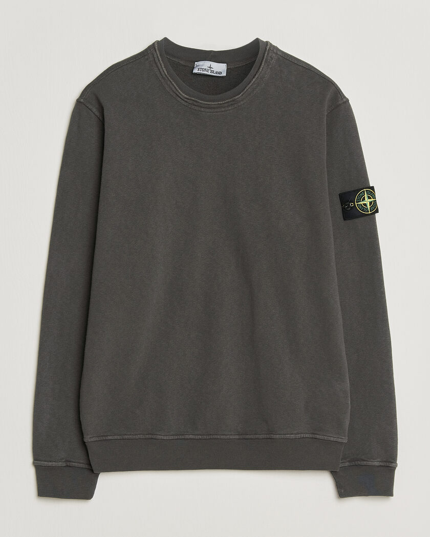 Stone Island Old Dyed Cotton Sweatshirt Charcoal – Harmaa