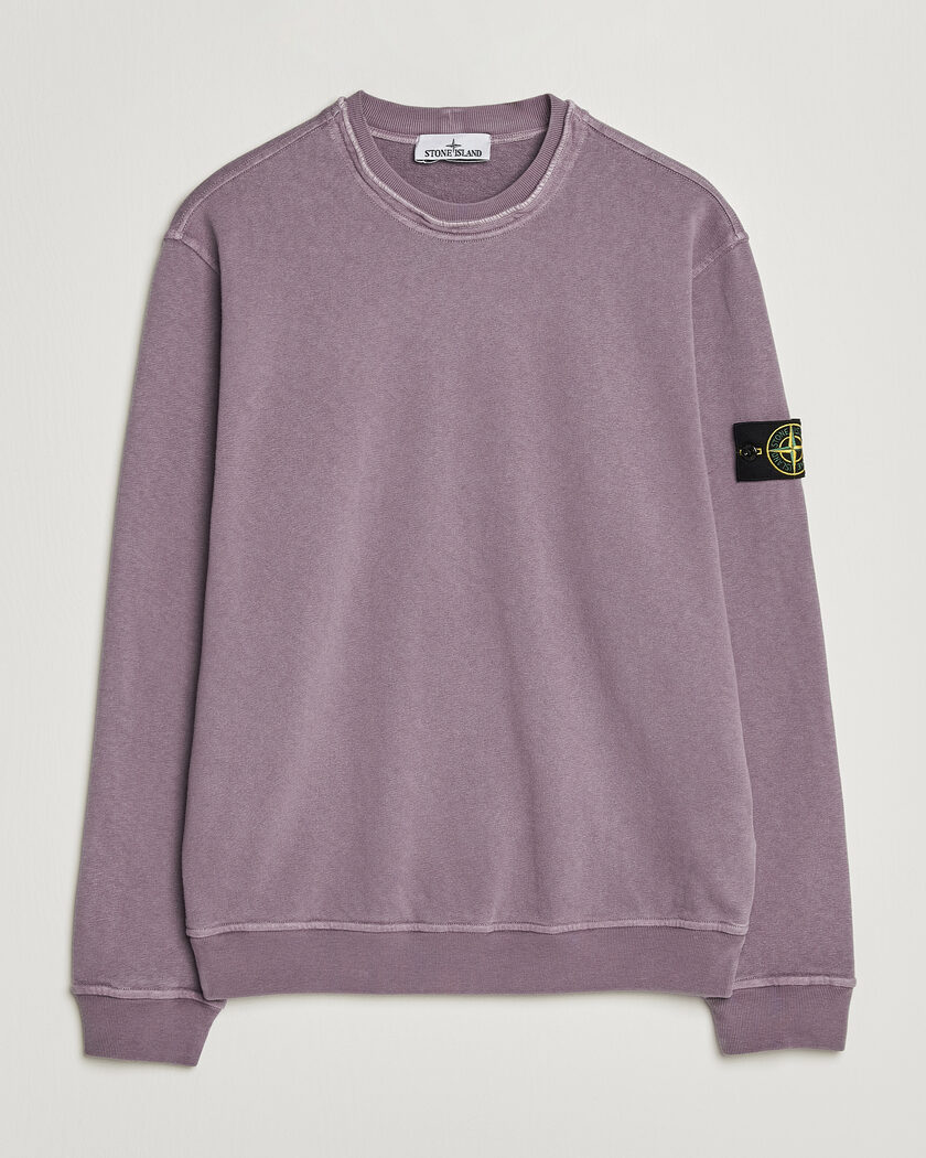 Stone Island Old Dyed Cotton Sweatshirt Purple Grey – Liila