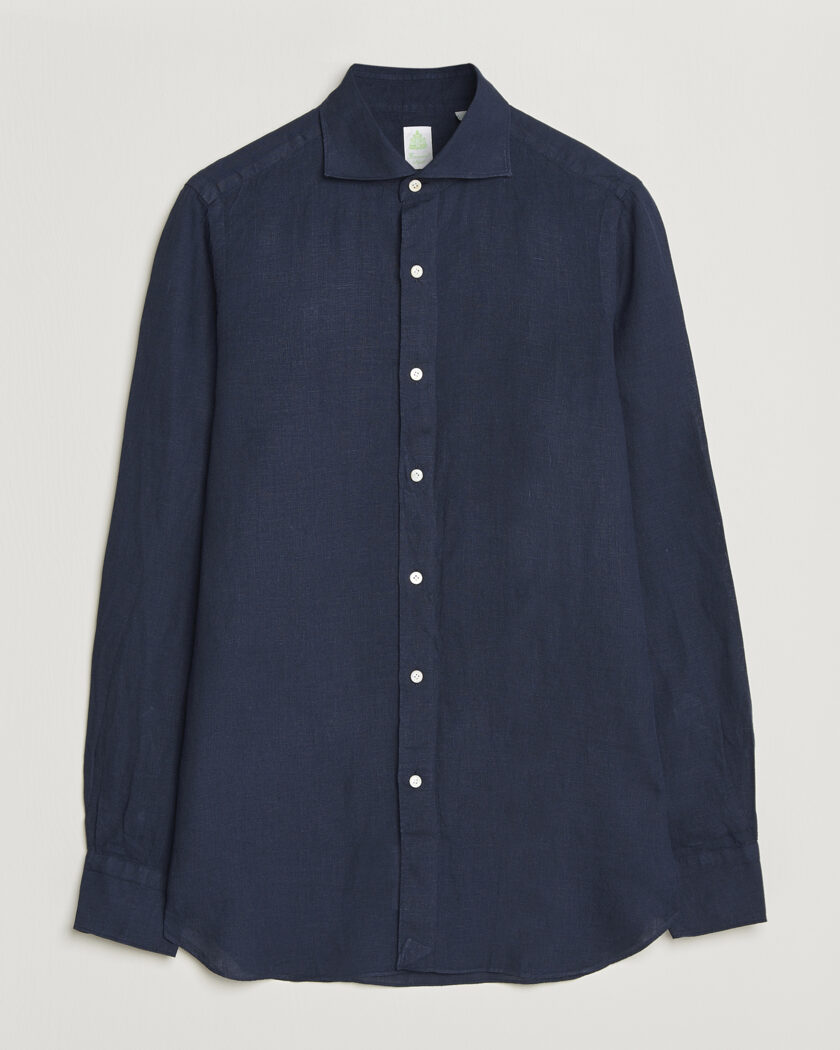Finamore Napoli Gaeta Linen Shirt Navy – Sininen