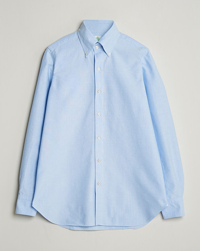 Finamore Napoli Gaeta Oxford Button Down Shirt Light Blue – Sininen