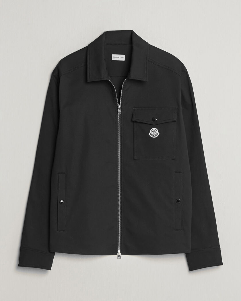 Moncler Zip Overshirt Black – Musta