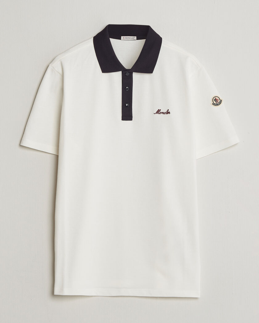 Moncler Signature Logo Polo Off White – Valkoinen