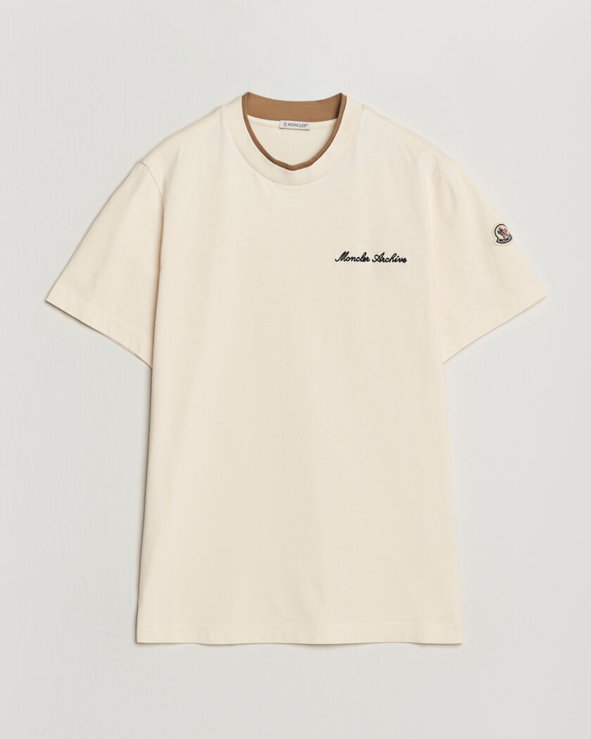 Moncler Signature Logo T-Shirt Off White – Valkoinen
