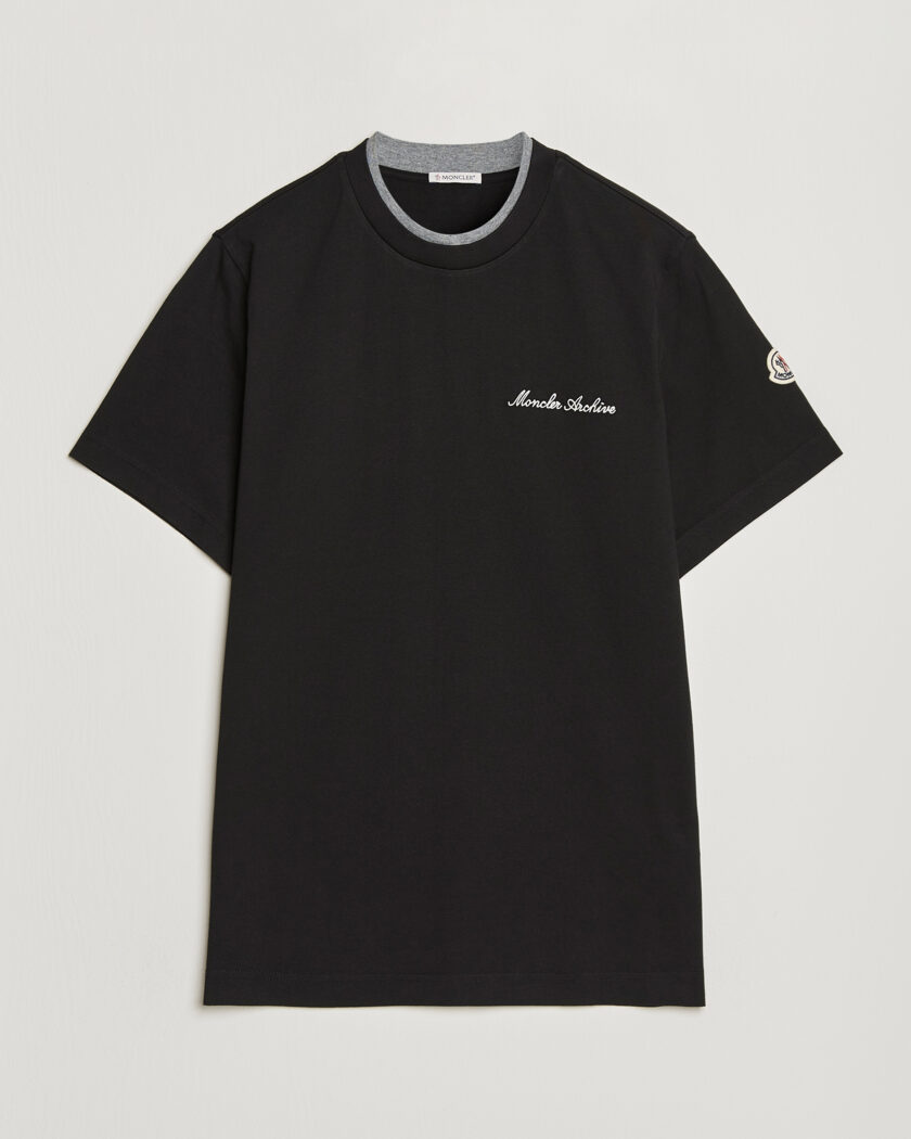 Moncler Signature Logo T-Shirt Black – Musta
