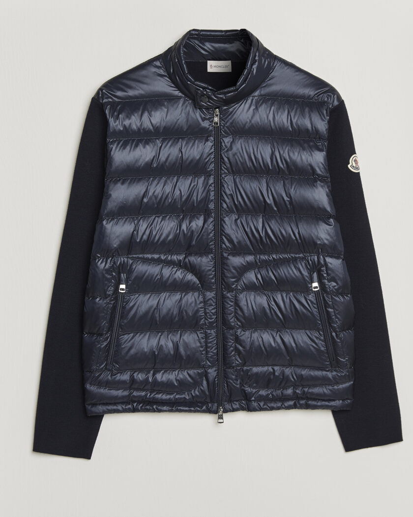Moncler Hybrid Laque Zip Cardigan Navy – Sininen