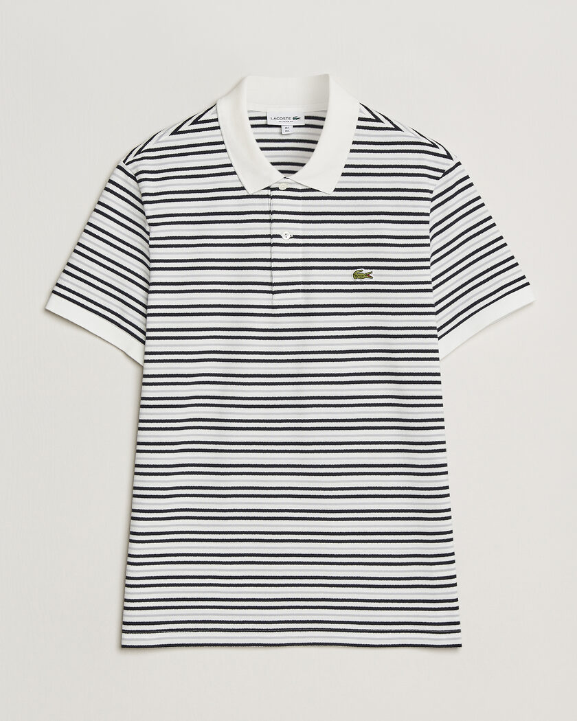 Lacoste Original Striped Polo Piké Blackbird/Flour – Monivärinen
