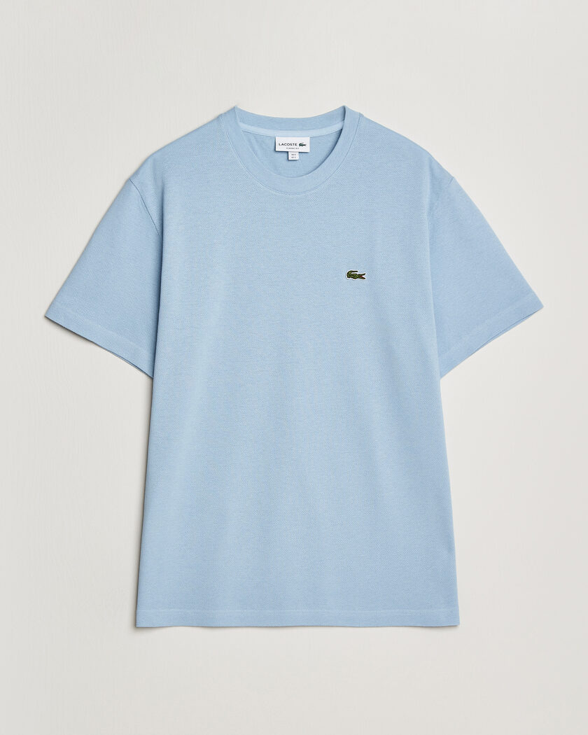Lacoste Cotton/Linen Pique T-Shirt Light Blue – Sininen