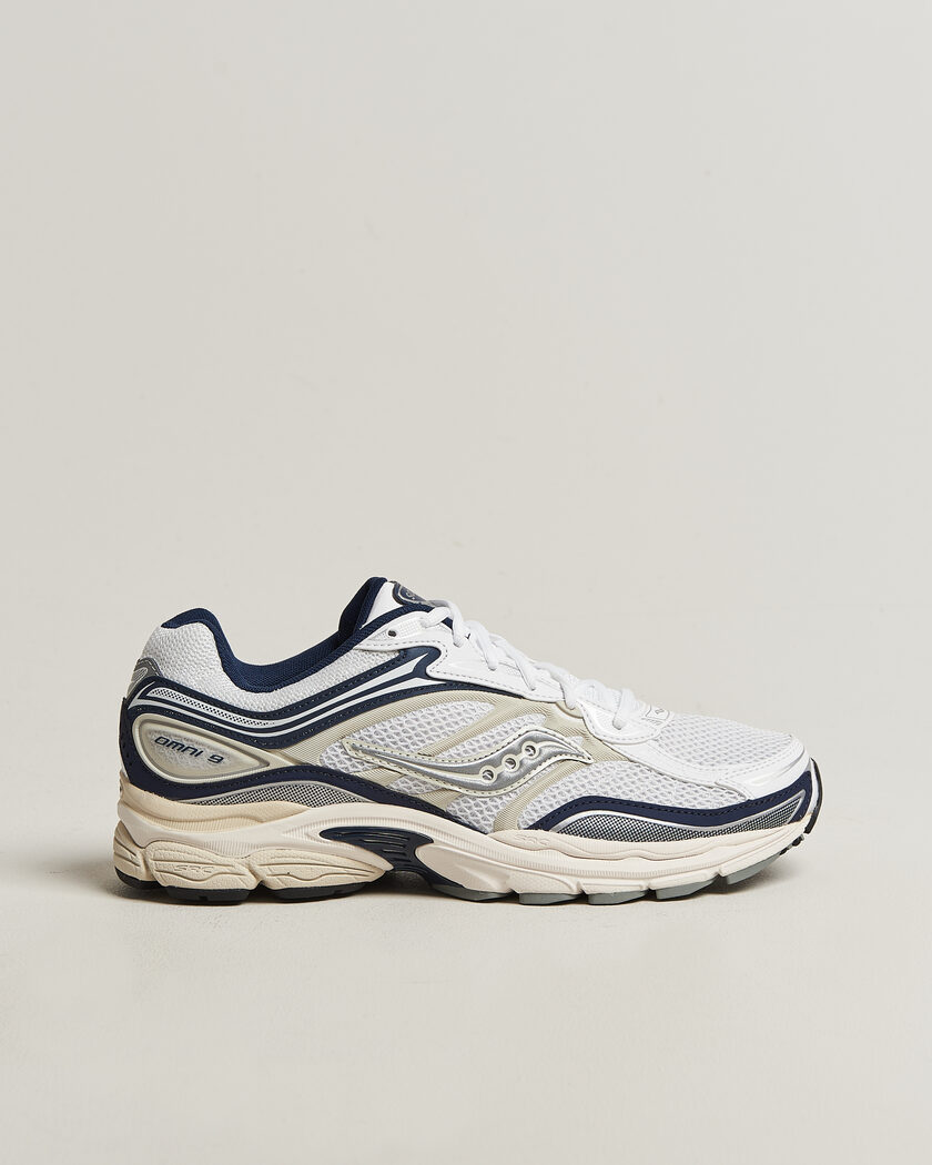 Saucony Progrid Omni 9 Running Sneaker White/Navy – Valkoinen