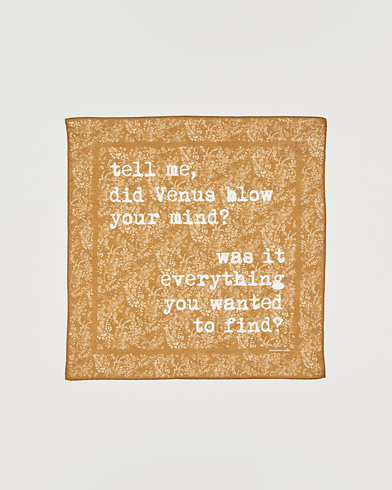 Massimo Alba Printed Cotton Voile Hankerchief Bronze – Ruskea