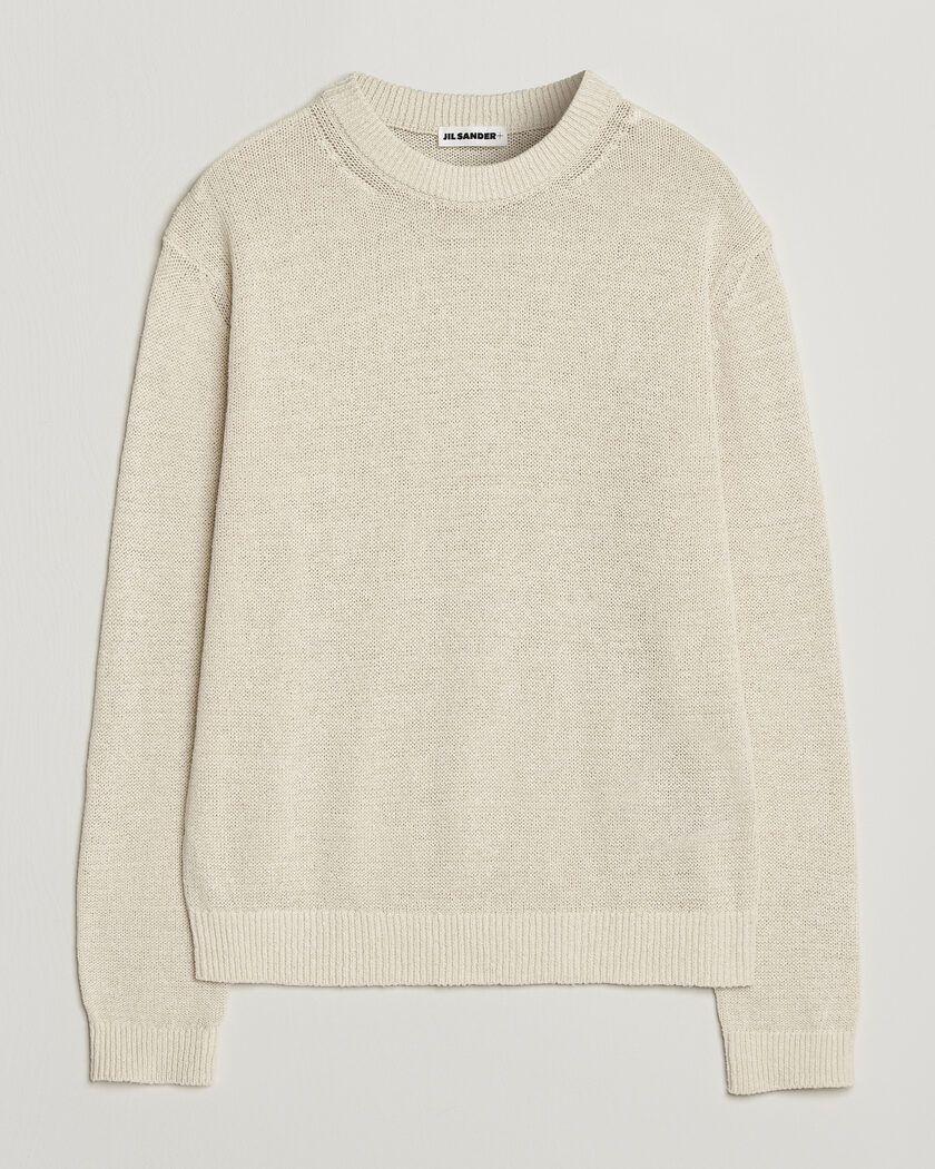 Jil Sander Silk Blend Crew Neck Sweater Sand – Beige