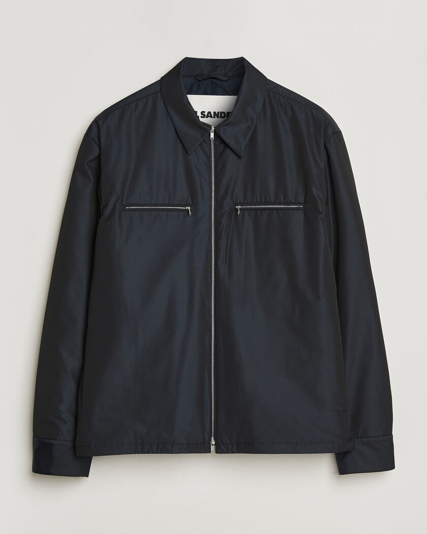 Jil Sander Nylon Zip Jacket Navy – Sininen