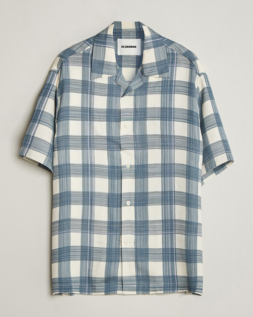 Jil Sander Vichy Check Camp Shirt Blue/White – Monivärinen