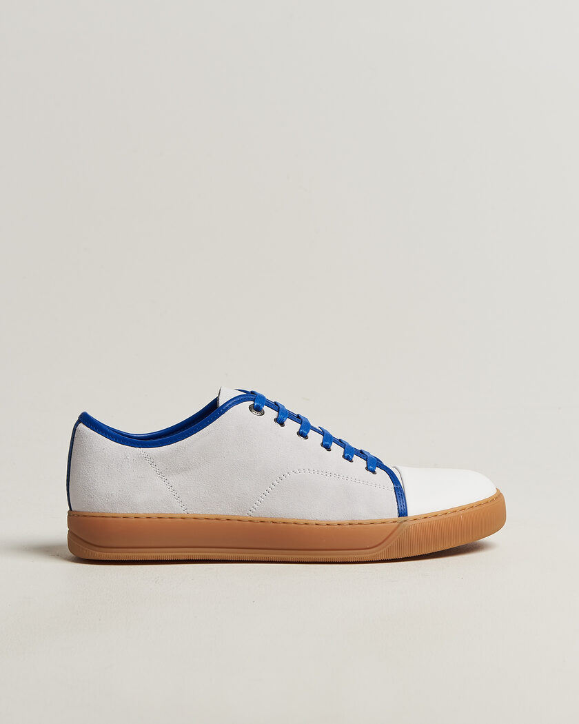 Lanvin DBB1 Nappa Cap Toe Sneaker White/Blue – Valkoinen