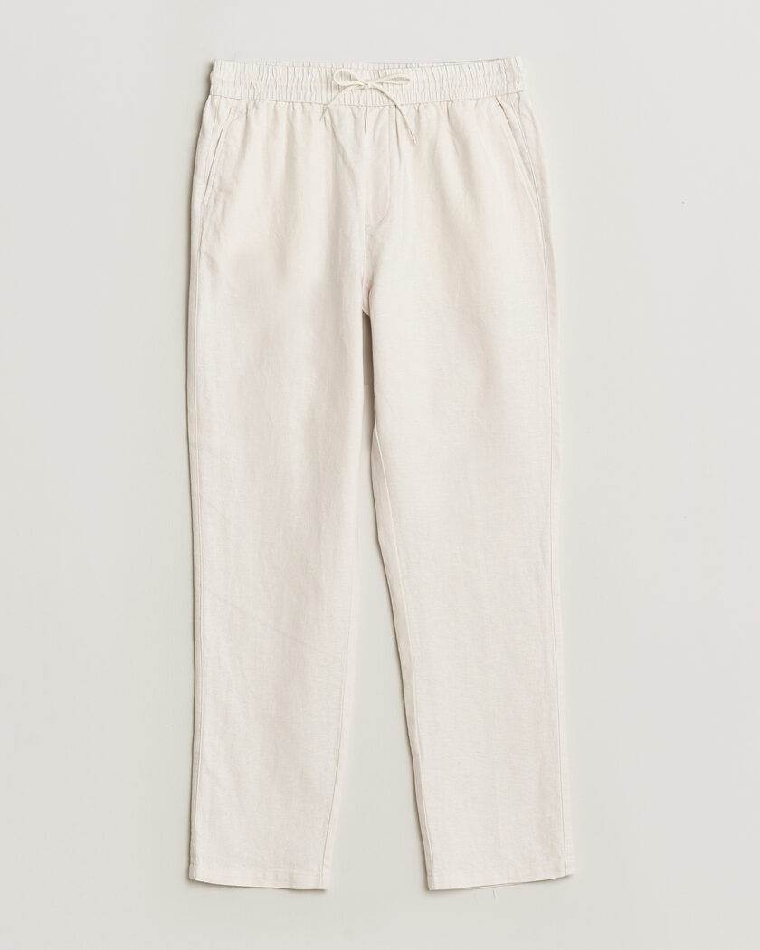 LES DEUX Patrick Heavy Linen/Cotton Pants Eggnog White – Valkoinen