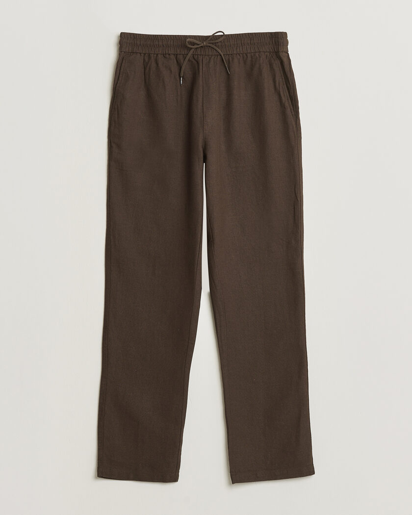 LES DEUX Patrick Heavy Linen/Cotton Pants Brown – Ruskea
