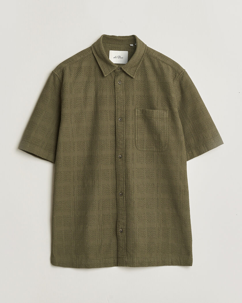 LES DEUX Charlie Short Sleeve Shirt Olive Night – Vihreä