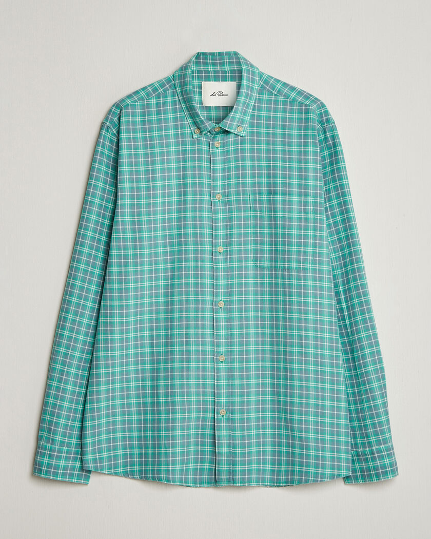 LES DEUX Kent Check Shirt Allure Blue – Vihreä