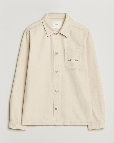 LES DEUX Layton Faience Twill Overshirt Ivory – Valkoinen