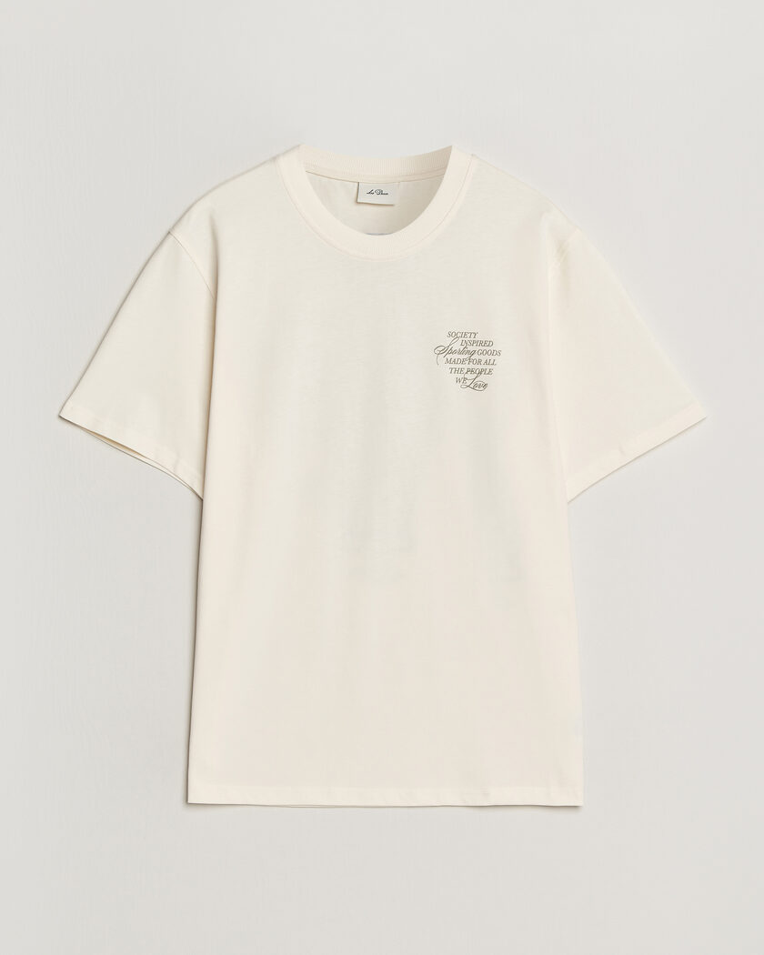 LES DEUX Ben Faience T-Shirt Eggnog White – Valkoinen