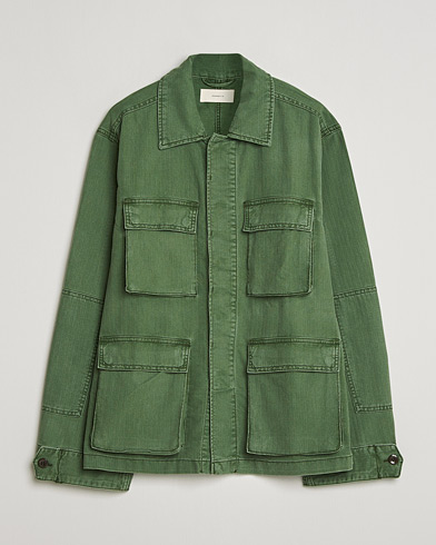 Jeanerica Luc Herringbone Shirt Jacket Chevron Green – Vihreä
