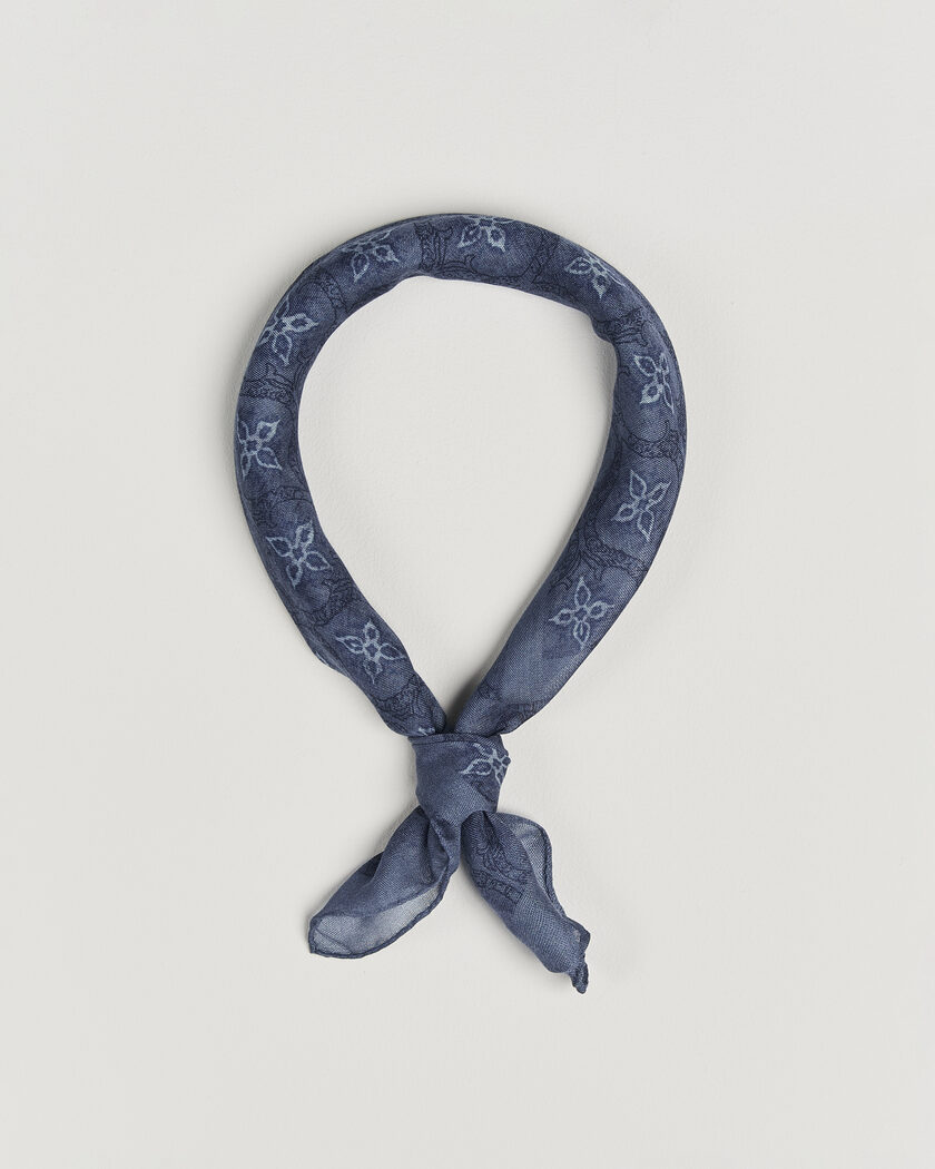 Massimo Alba Cashmere/Silk Bandana Navy – Sininen