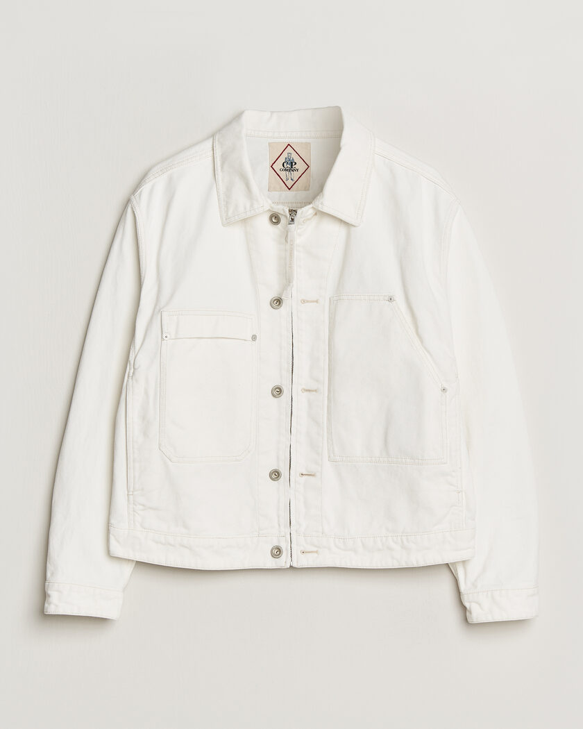 C.P. Company Bull Denim 10oz Jeans Jacket White – Valkoinen