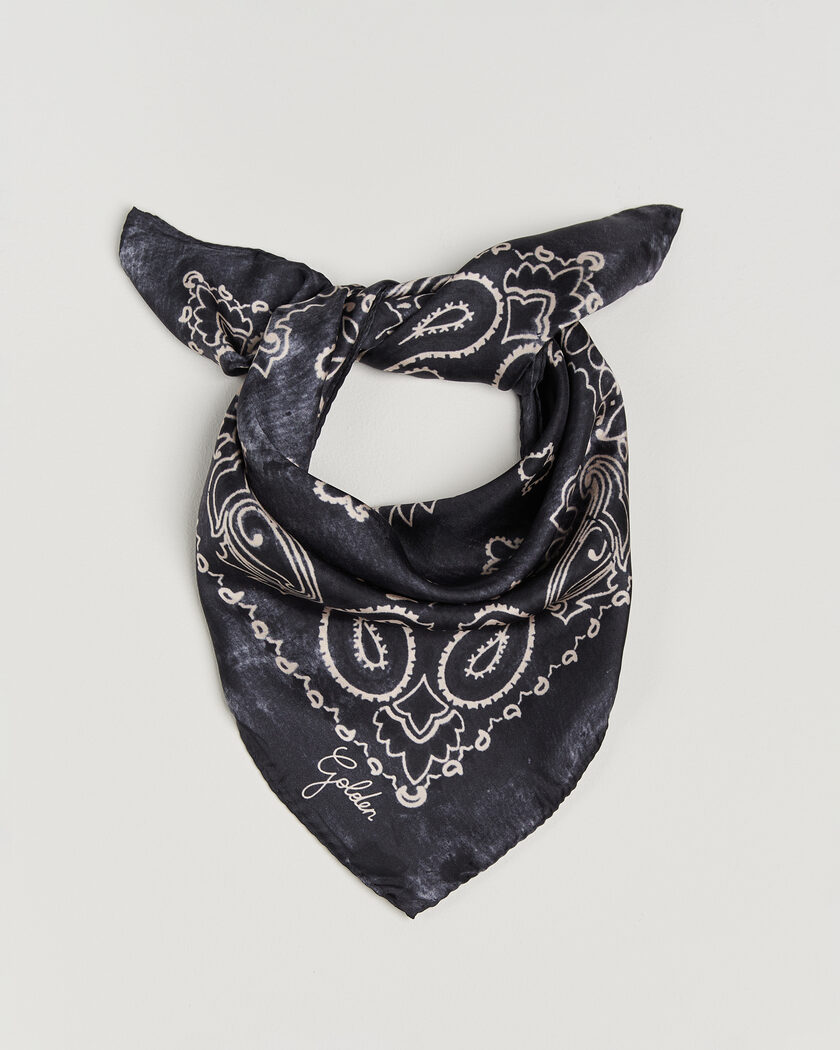 Golden Goose Paisley Silk Bandana  Antracite – Harmaa