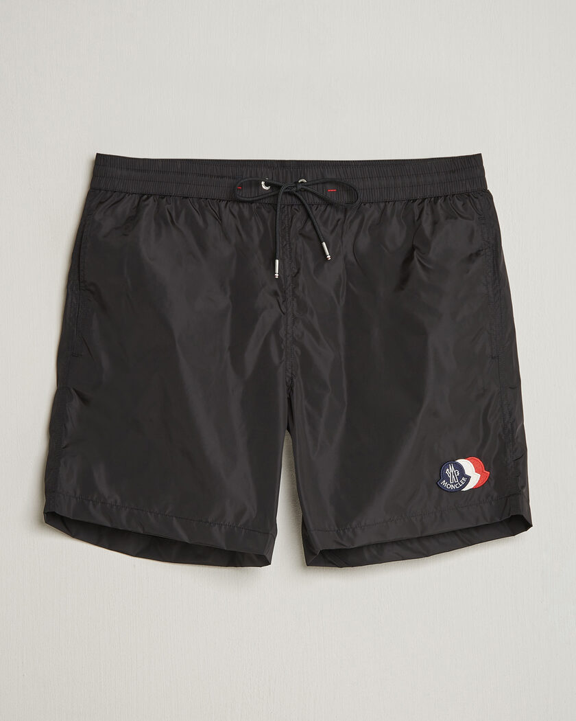 Moncler Tricolore Logo Swim Shorts Black – Musta