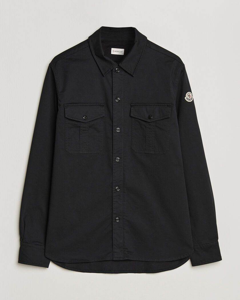 Moncler Double Pocket Overshirt Black – Musta