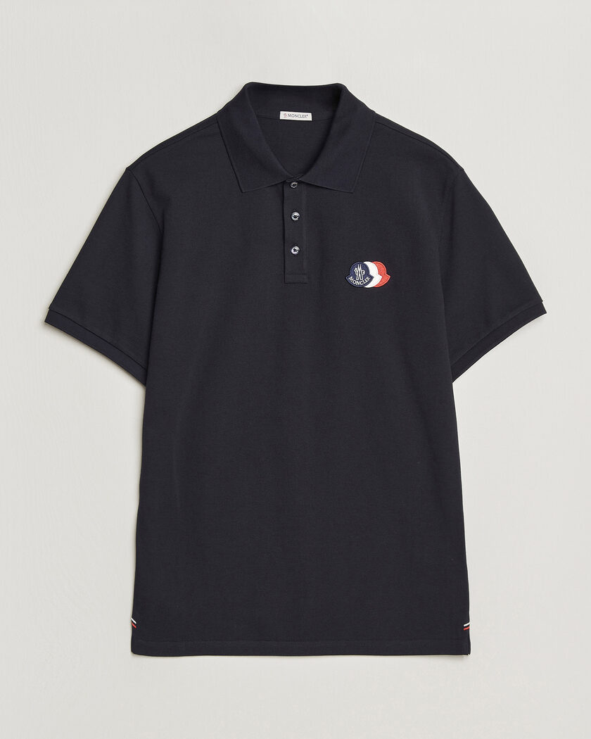 Moncler Tricolore Logo Polo Navy – Sininen