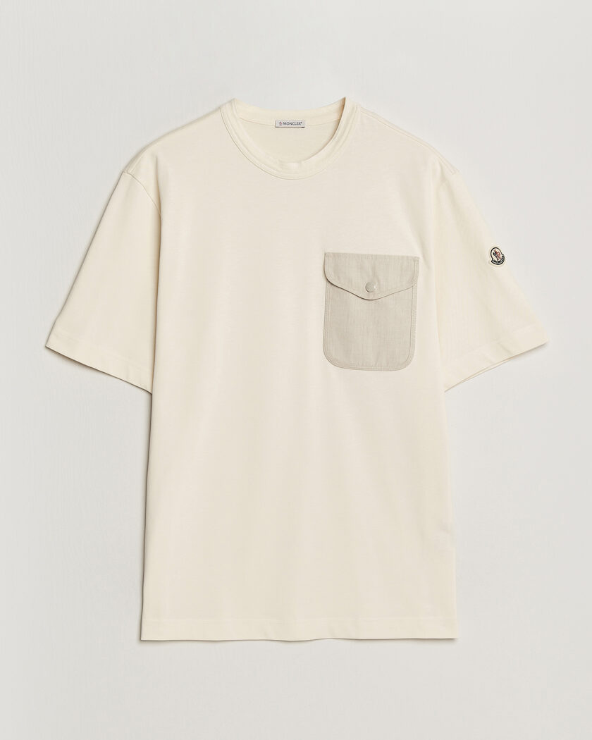 Moncler Oversize Pocket T-Shirt Off White – Valkoinen