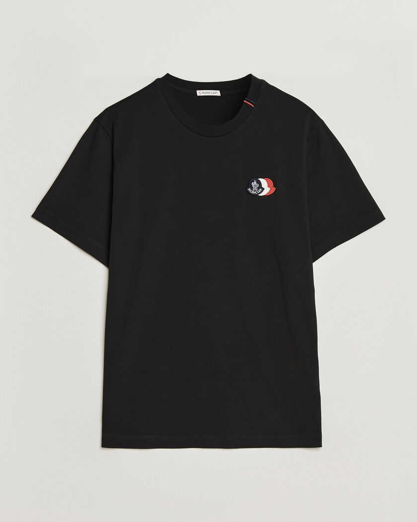 Moncler Tricolore Logo T-Shirt Black – Musta