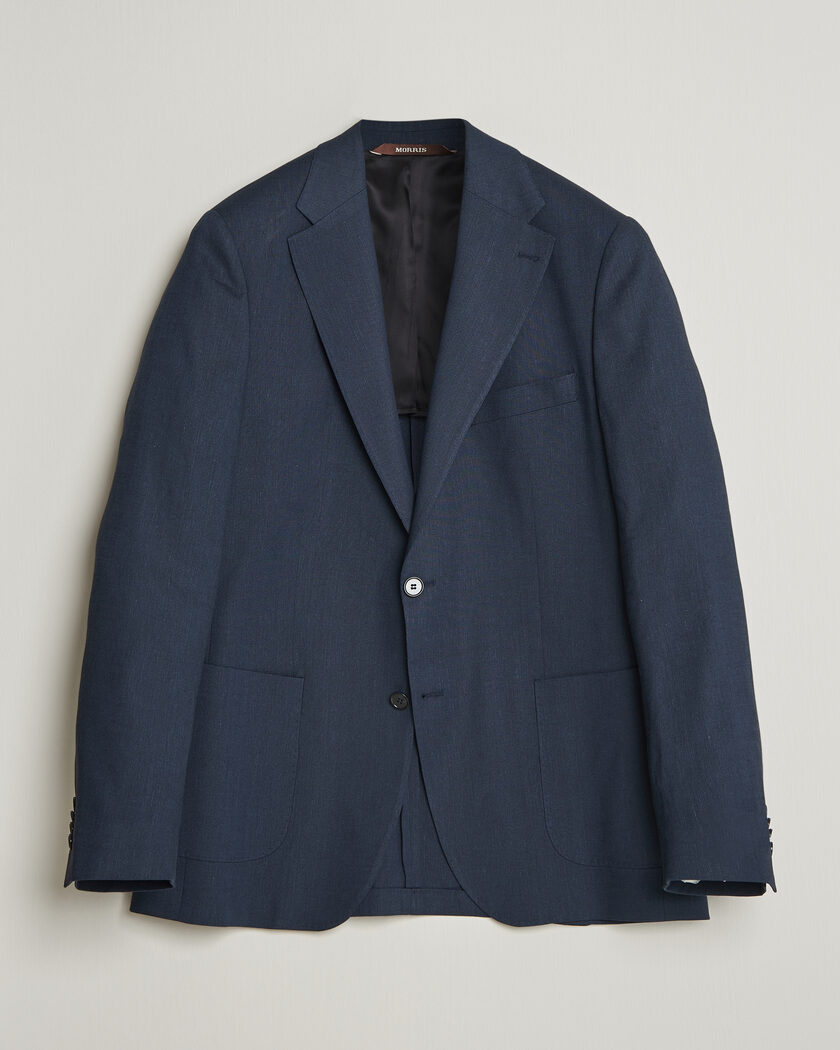 Morris Linen Suit Blazer Navy – Sininen
