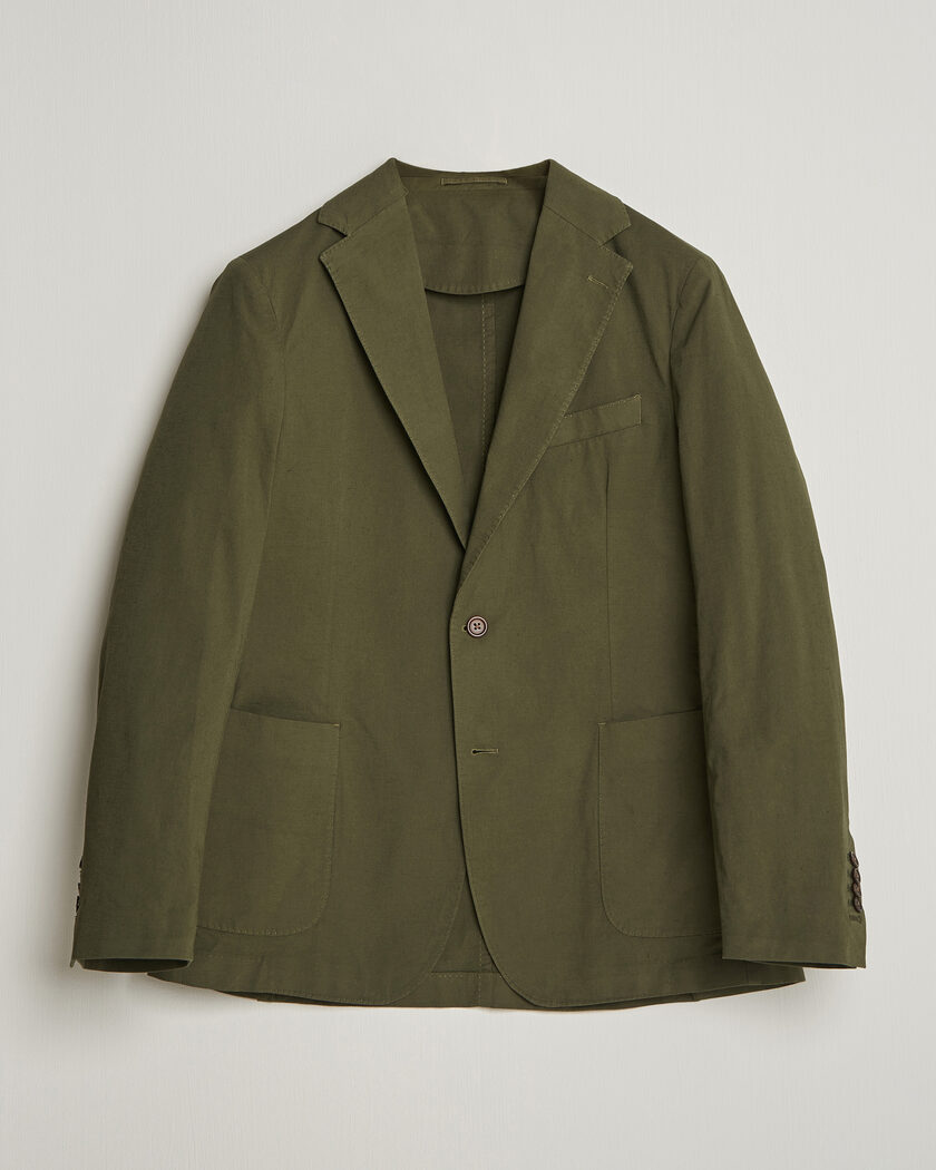Morris Washed Cotton Suit Blazer Olive – Vihreä