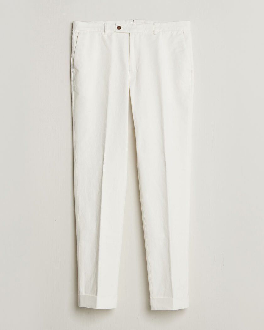 Morris Jack Cotton Trousers Off White – Valkoinen