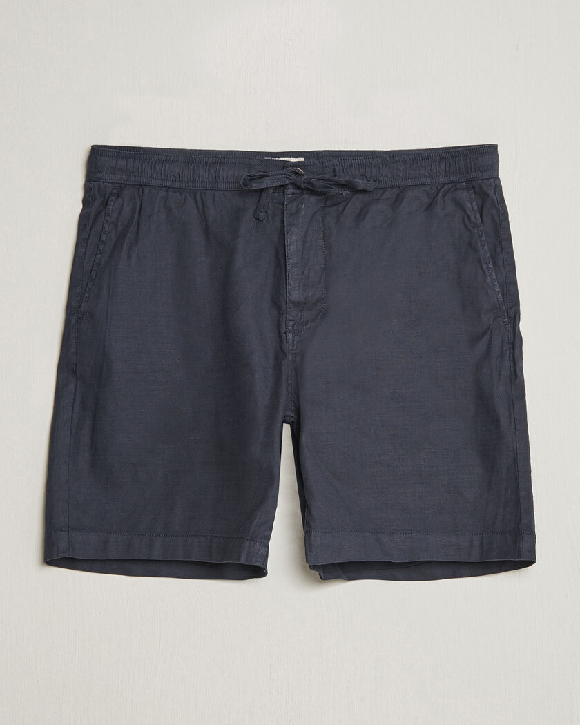 Morris Fenix Linen Shorts Dark Blue – Sininen