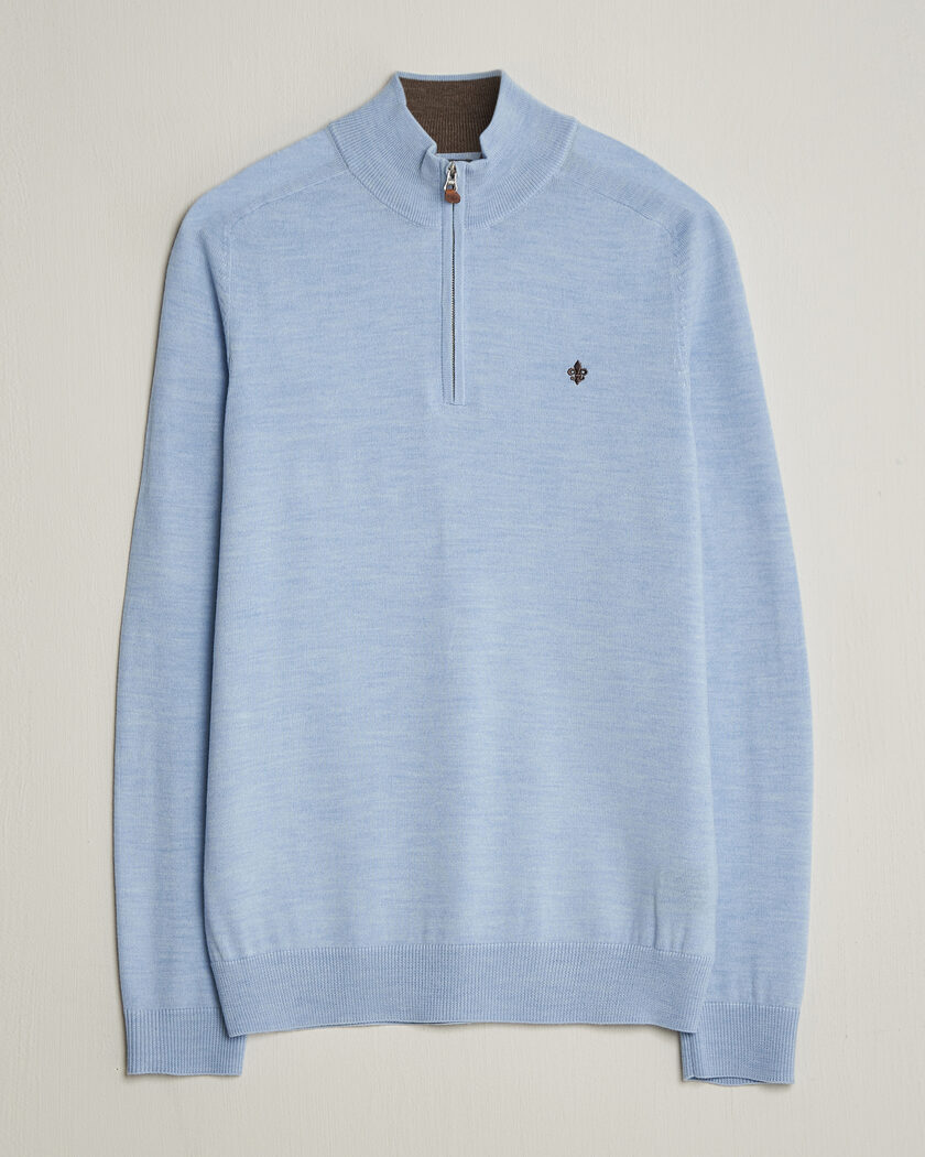 Morris John Merino Half-Zip Light Blue – Sininen